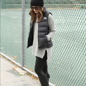North face puffer vest with hood